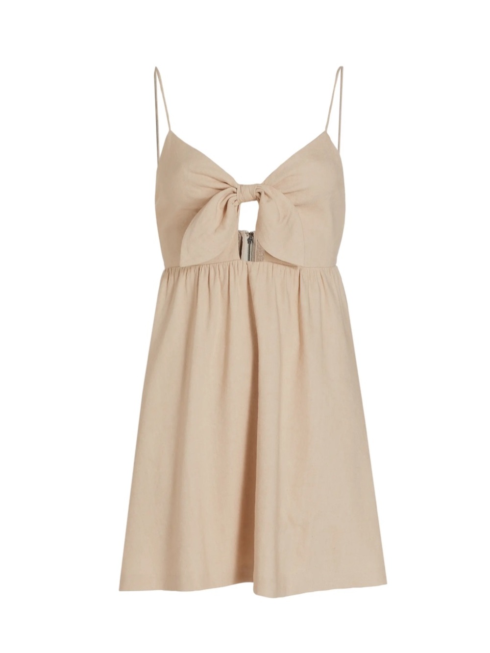 Alice + Olivia Melvina Tie-Front Cut-Out Minidress